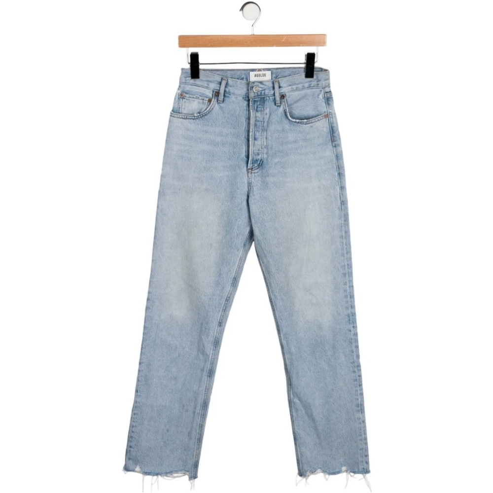 AGOLDE Straight Leg Denim Light Wash Jeans